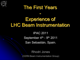 LHC Beam Instrumentation - First Results & Next