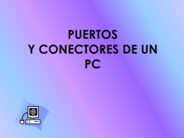 PUERTOS Y CONECTORES DE UN PC