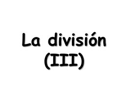La división (II)