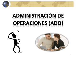 ADMINISTRACION DE LA PRODUCCION/OPERACIONES