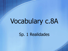 Vocabulary c.7A