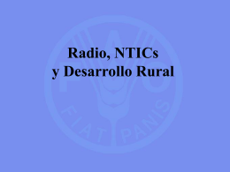 Radio, NTICs y desarrollo rural