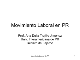 Movimiento Laboral en PR