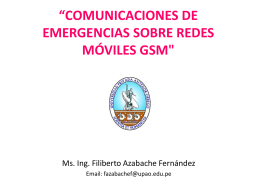 'SISTEMAS DE COMUNICACIONES DE EMERGENCIAS …