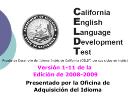 California English Language Development Test (CELDT)