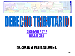 CURSO: DERECHO TRIBUTARIO I. CICLO / SECC.: VII / 49T