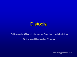 Distocia - Facultad de Medicina