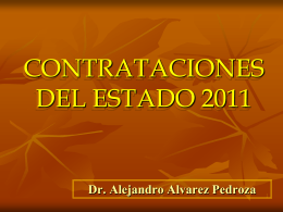 CONTRATACIONES DEL ESTADO 2011