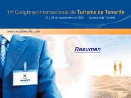CONGRESO INTERNACIONAL DE TURISMO DE TENERIFE