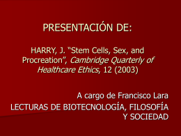RESUMEN-COMENTARIO DE: HARRY, J. “Stem Cells, Sex, …