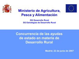Desarrollo Rural y Ayudas de Estado