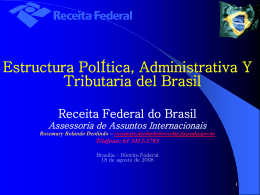Estructura Politica, Administrativa e Tributaria del Brasil