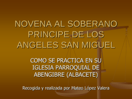 NOVENA AL SOBERANO PRINCIPE DE LOS ANGELES SAN …