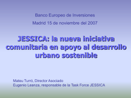 JESSICA: la nueva iniciativa comunitaria en apoyo al