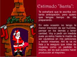 Estimado 'Santa': - PresentacionesWeb