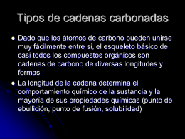 Tipos de cadenas carbonadas - OB Ciencias Experimentales