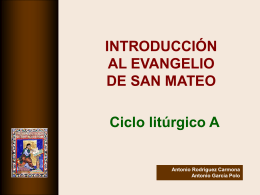 Intro Evangelio S. Mateo