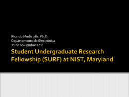 Student Undergraduate Research Fellowship (SURF) at …