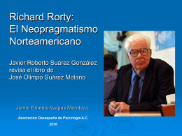 Richard Rorty: El Neopragmatismo Norteamericano …