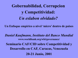 Corrupcion y Captura (GCS 2001)