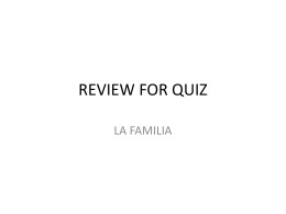 REVIEW FOR QUIZ