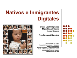 Nativos e Inmigrantes Digitales