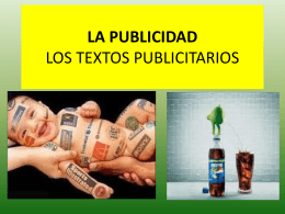 LA PUBLICIDAD LOS TEXTOS PUBLICITARIOS