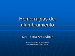 Hemorragias del alumbramiento - Facultad de Medicina