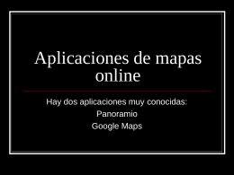 Aplicaciones de mapas online