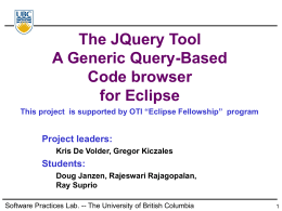 PowerPoint Presentation - JQuery Eclipse BoF presentation