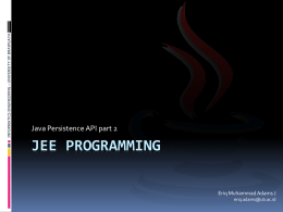 JEE Programming - Universitas Brawijaya