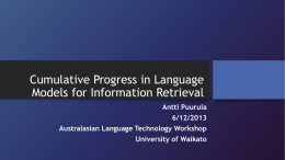 Cumulative Progress in Language Models for Information