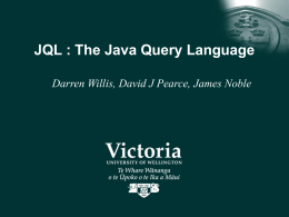 JQL : The Java Query Language