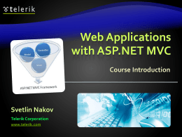 Web Applications Development with .NET Framework and …