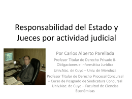 Responsabilidad del Estado y Jueces por actividad judicial