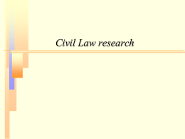 INTRODUCTION TO LEGAL RESEARCH