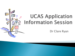 UCAS Application Information Session
