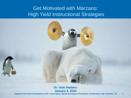 Marzano’s High Leverage Strategies