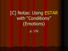[C] Estar with “conditions”