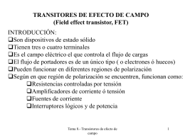 TRANSITORES DE EFECTO DE CAMPO