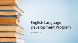 English Language Development Program