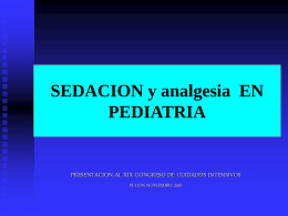 SEDACION EN PEDIATRIA - Sociedad Medica de Llanquihue