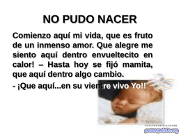 NO PUDO NACER - PowerPoints .org