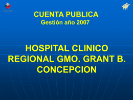 CUENTA PUBLICA HOSPITAL CLINICO REGIONAL GMO. …