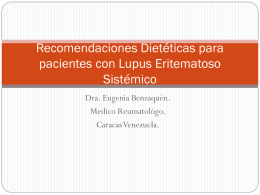 Recomendaciones Dieteticas para pacientes conLupus