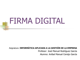 FIRMA DIGITAL - Pagina inicial de Templario.unex.es
