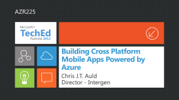 Building Cross Platform Mobile Apps Powered by Azure