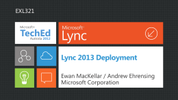 Lync 2013 Deployment