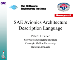 SAE Avionics Architecture Description Language: A