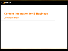 Content Integration for E